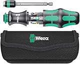 Wera 05051016001 Kraftform Kompakt 20 Tool Finder 1, mit Tasche, 7-teilig, Schwarz Grün, One size