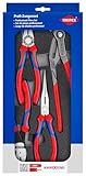KNIPEX Zangen-Set, 4-teilig, in Schaumstoffeinlage für Werkbank/Werkstattwagen, 335 x 33 x 165 mm, Zangenset, Werkzeugset, 00 20 01 V15